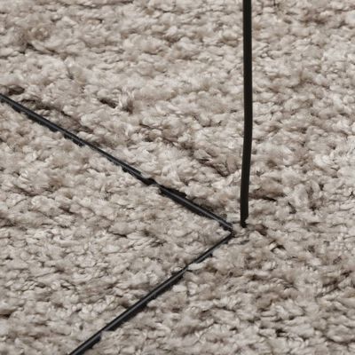 vidaXL Шаги килим с дълъг косъм "PAMPLONA" модерен бежов 200x200 см