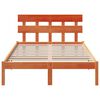 vidaXL Рамка за легло Кафяво 120 x 200 cm Масивна борова дървесина