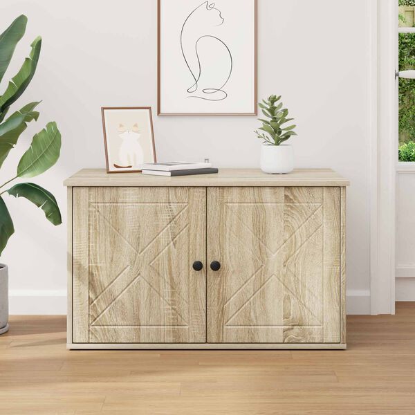 vidaXL Къща за котки Сонома 85 x 55 x 50,5 см Инженерно дърво