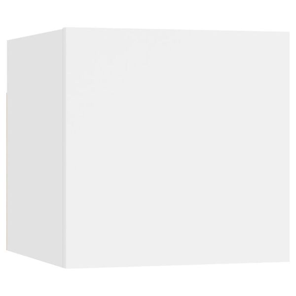 vidaXL ТВ шкафове за стенен монтаж, 8 бр, бели, 30,5x30x30 см