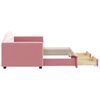 vidaXL Канапе с изтеглящо легло и чекмеджета розово 80x200 см кадифе