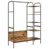 vidaXL Държач за дрехи с рафт Кафяво 120 x 44 x 160 см Инженерно дърво