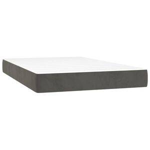 vidaXL Матрак за легло с покет пружини средна твърдост тъмносив 120x200x20 см кадифе