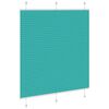 vidaXL Плисирана щора Petrol Green 120x150 cm Ширина на плата 119,4 cm
