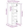 vidaXL Шкаф за обувки, сонома дъб, 30x35x100 см, инженерно дърво