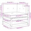 vidaXL Градински ъглов диван с възглавници, борово дърво масив
