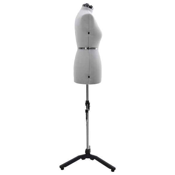 vidaXL Регулируем формат за рокля женски Сив m Кадифе