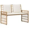 vidaXL Комплект за външни мебели 4 pcs Естествено и кремаво бяло