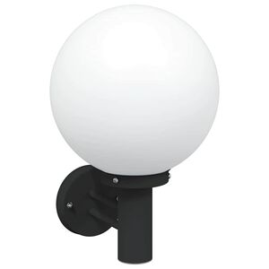 vidaXL Външна стенна лампа Черно 28 x 25 x 38 см