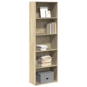 vidaXL Библиотека, сонома дъб, 60x30x189 см, инженерно дърво