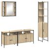 vidaXL Комплект мебели за баня 4 бр. Сонома дъб 33 x 33 x 185,5 см
