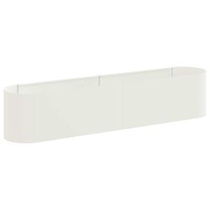 vidaXL Вдигната леха за градина Бяло 200 x 40 x 40 см