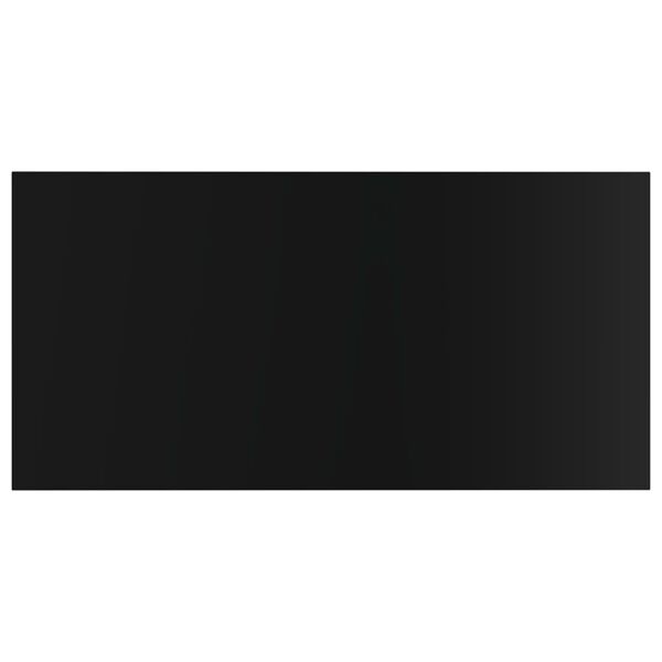 vidaXL Рафтове за етажерка, 4 бр, черен гланц, 40x20x1,5 см, ПДЧ