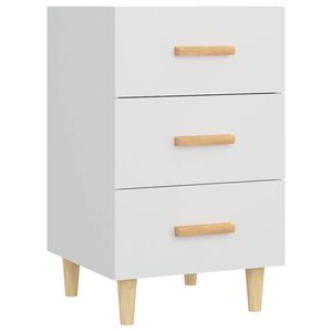 vidaXL Нощно шкафче, черно, 40x40x66 см, инженерно дърво