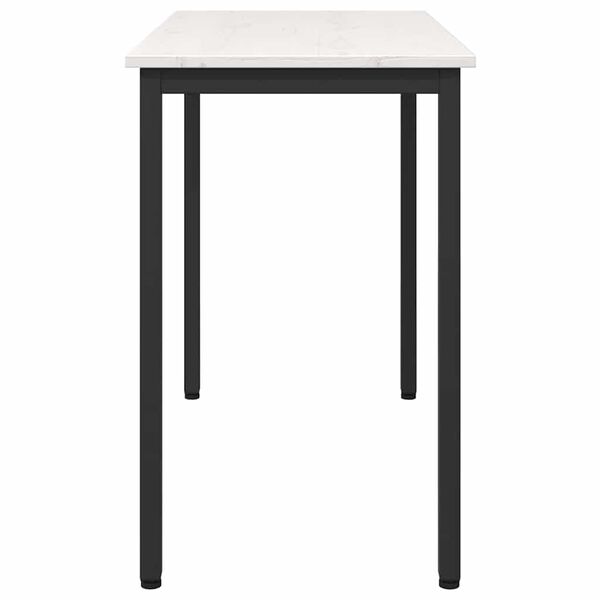 vidaXL Маса Бяло 100 x 50 x 77 см Инженерна дървесина и стомана