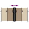 vidaXL Прибираща се странична тента, таупе, 120x600 см