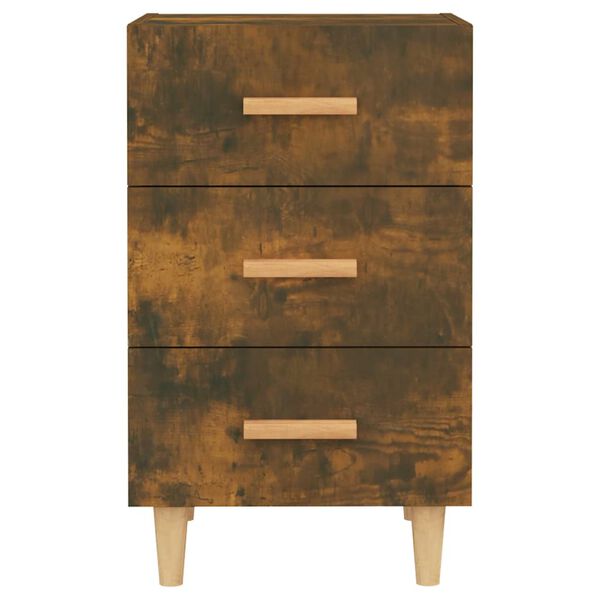 vidaXL Нощно шкафче, опушен дъб, 40x40x66 см, инженерно дърво