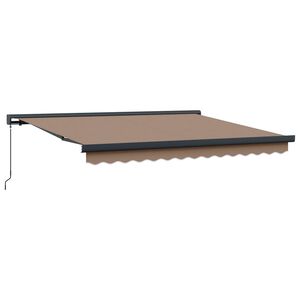 vidaXL Прибираща се тента Таупе 500 &times; 300 cm Платно и алуминий