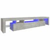 vidaXL ТВ шкаф с LED осветление, бетонно сив, 215x36,5x40 см