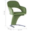 vidaXL Трапезни столове, 2 бр, зелени, кадифе