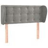 vidaXL Горна табла за легло с уши, светлосива,83x23x78/88 см, кадифе
