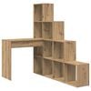 vidaXL Ъглово бюро Дъб Инженерно дърво 101,5 x 149,5 x 149,5 см