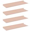 vidaXL Плаващ рафт 4 pcs Розово 60 x 18 x 2,5 см Стомана