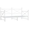 vidaXL Дневна спалня с багажник без матрак Бяла 107x203 cm Стомана