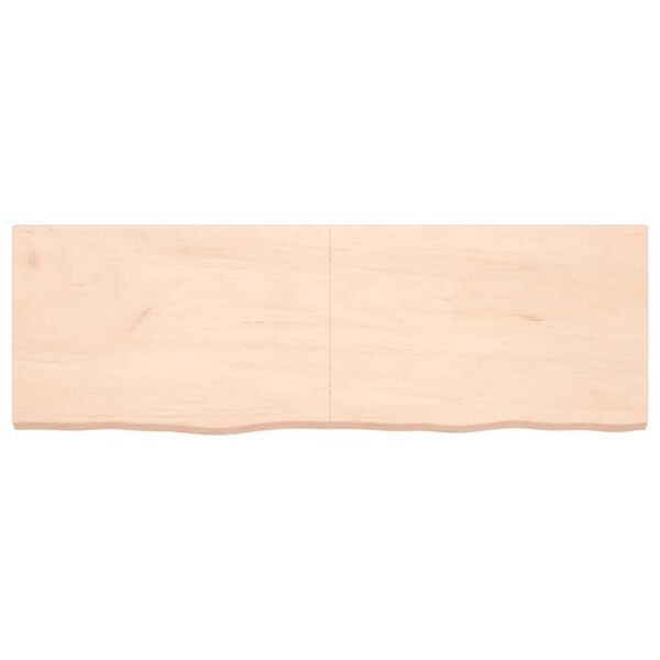 vidaXL Стенен рафт, 180x60x(2-6) см, необработен масивен дъб