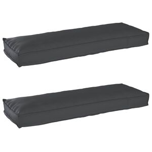 vidaXL Комплект възглавници за палет 2 pcs Черно 120 x 40 x 8 см