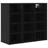 vidaXL Шкаф за обувки Черния дъб 77,5 x 30 x 67 см Инженерно дърво