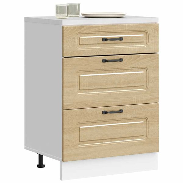 vidaXL Кухненски шкаф, "Kalmar", дъб сонома, инженерно дърво