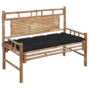 vidaXL Градинска пейка с шалте, 120 см, бамбук