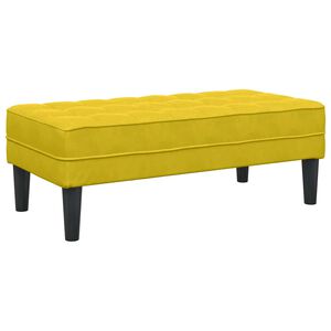 vidaXL Пейка с възглавница Жълто 113 x 57 x 39 см Кадифе