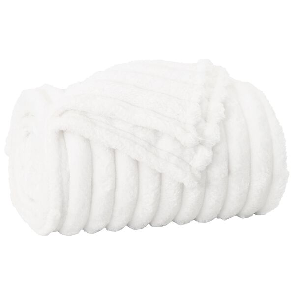 vidaXL Одеяло Бяло 150 x 130 см Мека вълна