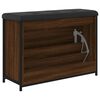 vidaXL Пейка за обувки с подвижно чекмедже, кафяв дъб, 82x32x56 см