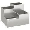 vidaXL Градинска саксия Сребрист 80 x 80 x 60 см Неръждаема стомана