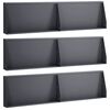 vidaXL Задържащи стени 6 бр. 80 x 12 x 50 см Стомана Антрацит