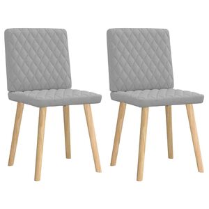 vidaXL Трапезни столове 2 бр Cloud сив плат