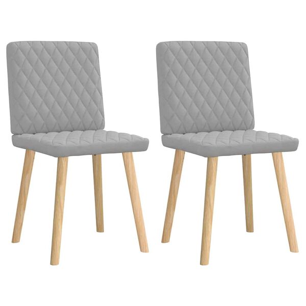 vidaXL Трапезни столове 2 бр Cloud сив плат