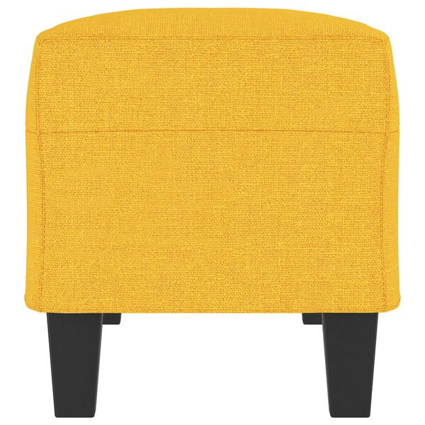 vidaXL Пейка, светложълт, 100x35x41 см, плат