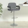 vidaXL Бар табуретка, сива, изкуствена кожа