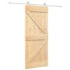 vidaXL Преплъзваща се врата Естествено и бяло 85 x 210 cm