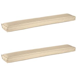 vidaXL Комплект възглавници за палет 2 pcs Бежово 200 x 40 x 8 см