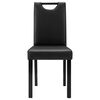 vidaXL Трапезни столове, 6 бр, черни, изкуствена кожа