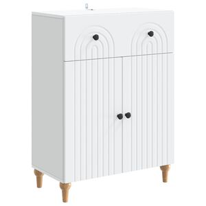 vidaXL Служебен шкаф Бяло 66 x 34,5 x 90 см Инженерна дървесина