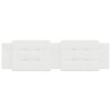 vidaXL Мека табла за легло Zadar, бяла, 180 см, изкуствена кожа