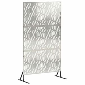 vidaXL Екран за уединение 100 x 50 x 180 см Неръждаема стомана