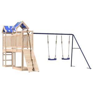 vidaXL Комбинирано детско съоръжение за игра на открито, бор масив