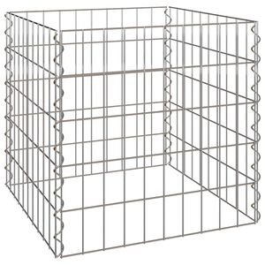 vidaXL Квадратен компостер 50 x 50 x 50 cm Желязо